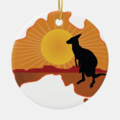 Australië Kangaroo Keramisch Ornament (Voorkant)