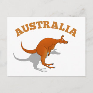 Australië, Kangaroo springen Briefkaart