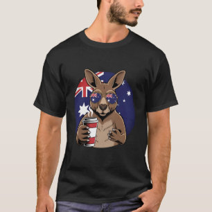 Australië Kangoeroe Australische Vlag 2 T-shirt
