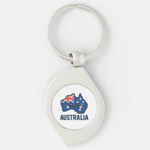 Australië Kawaii Fusion – vet en Schattig Sleutelhanger