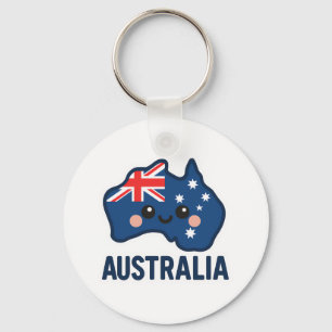 Australië Kawaii Fusion – vet en Schattig Sleutelhanger