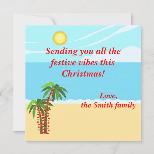 Australië kerst kaart (Achterkant)