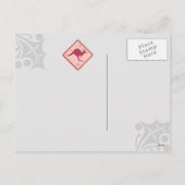 Australië Kerst kangoeroe grappig verkeersbord Feestdagenkaart (Achterkant)