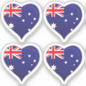 Australië liefde vlag trots hart sticker (Voorkant)