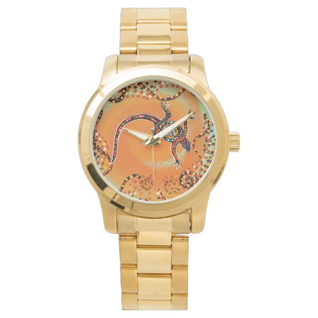 AUSTRALIË LIZARD ART HORLOGE (Voorkant)
