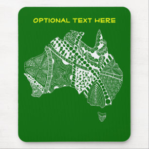 Australië Map Green en Gold Muismat