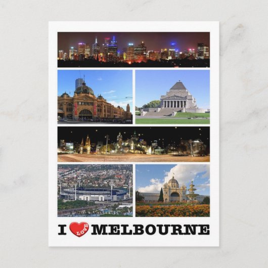 Australië - Melbourne - I Love - Briefkaart (Voorkant)