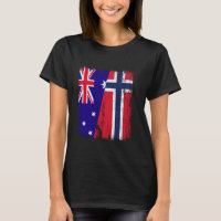 Australië Noorwegen Half Vlag Australische Noorse