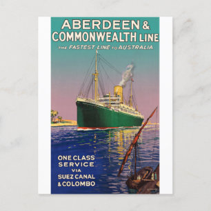  AUSTRALIË OCEAN LINER REIZEN BRIEFKAART