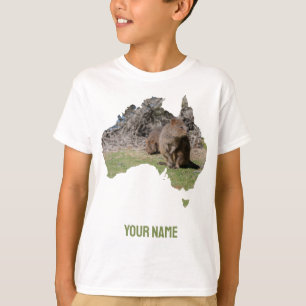 Australië Omtrek vorm Quokka gras T-shirt
