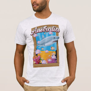 Australië Onderwater haai reizen poster T-shirt