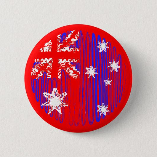 Australië op rood ronde button 5,7 cm (Voorkant)