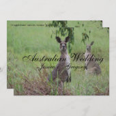 Australie Outback Kangaroos Mariage Invitations (Devant / Derrière)