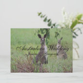 Australie Outback Kangaroos Mariage Invitations (Debout devant)