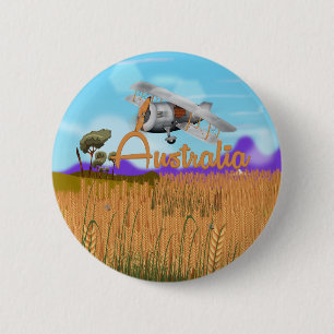 Australië Outback Vintage Poster Ronde Button 5,7 Cm