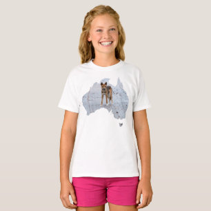 Australië Outline Shape Dingo Fraser Island T-shirt