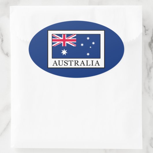 Australië Ovale Sticker (Tas)