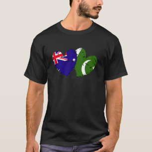 Australië Pakistan Hart Vlaggen Australische Pakis T-shirt