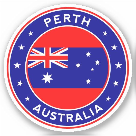 Australië, Perth Sticker (Voorkant)