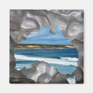 Australie Plage Métallurgique Vue, Aimant de réfri