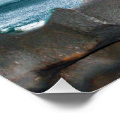 Australie Plage Métallurgique Vue, Poster brillant (Coin)