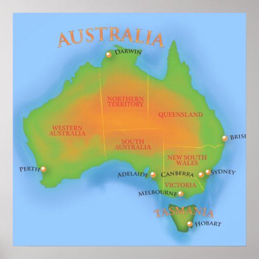 Australië Poster (Voorkant)