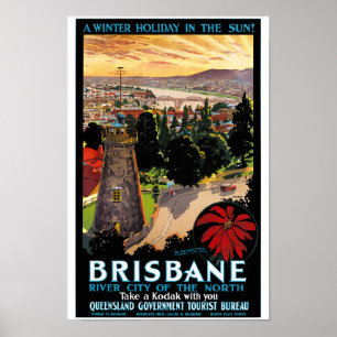 Australie Poster Vintage voyage restauré