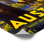 Australie Poster Vintage voyage restauré (Coin)