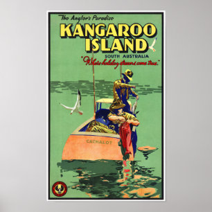 Australie Poster Vintage voyage restauré