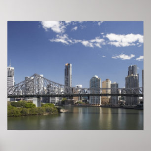 Australië, Queensland, Brisbane, de Brug van het V Poster