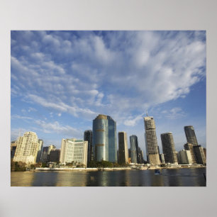 Australië, Queensland, Brisbane, Skyscrapers en Poster