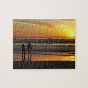 Australië, Queensland, Gold Coast, Surfers bij Legpuzzel