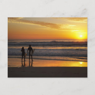 Australië, Queensland, goudkust, surfers op Briefkaart