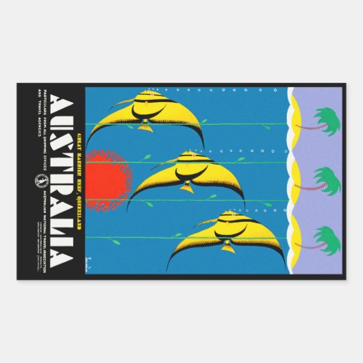 Australië Rechthoekige Sticker (Voorkant)