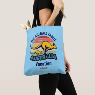 Australië reis Schattige Kangaroo Sunset Custom Bl Draagtas