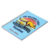 Australië reis Schattige Kangaroo Sunset Custom Tr Notitieboek (Linkerzijde)