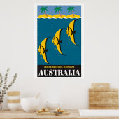  Australië - reisillustratie Poster (Keuken)