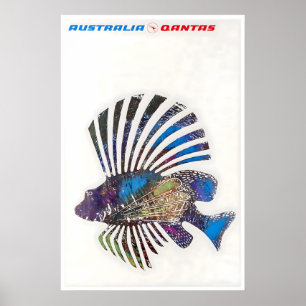 Australië Reisposter Australische Kunst Vissen Poster