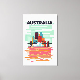 Australië Reisposter Canvas Afdruk