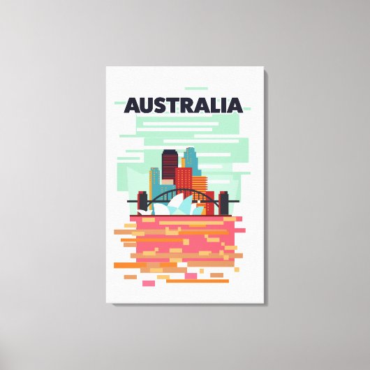 Australië Reisposter Canvas Afdruk (Voorkant)