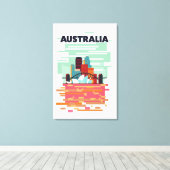 Australië Reisposter Canvas Afdruk (Insitu (Houten vloer))
