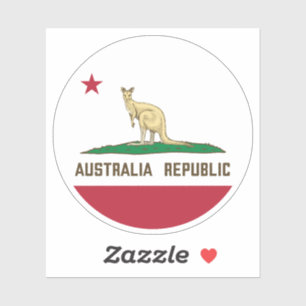 Australië Republiek Californië-vlag Kangaroo Sticker