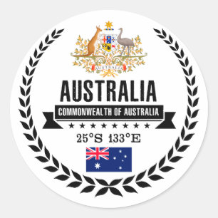 Australië Ronde Sticker
