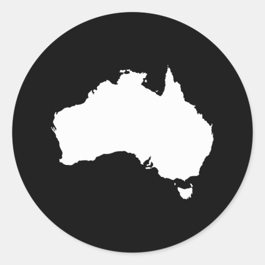Australië Ronde Sticker (Voorkant)