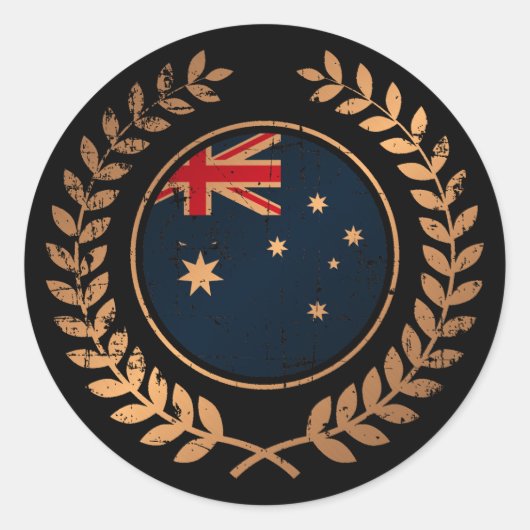 Australië Ronde Sticker (Voorkant)