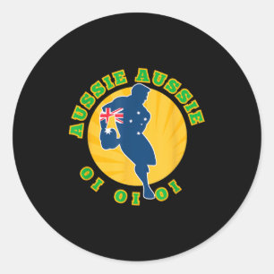 Australië Rugby, Wallabies Aussie Aussie Aussie Oi Ronde Sticker