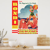 Australië-Speelplaats van de Stille Oceaan, Bondi Poster (Keuken)