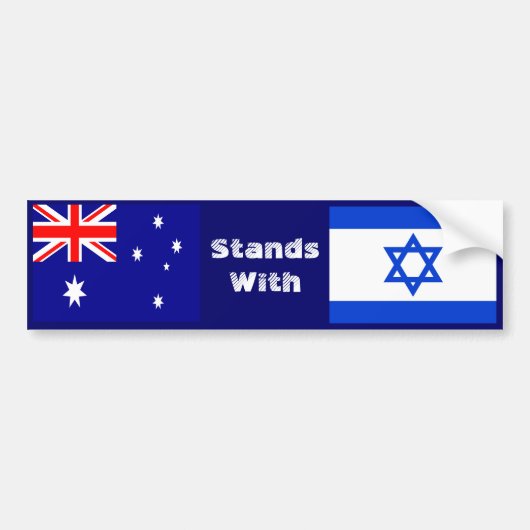 Australië staat met Israël Bumpersticker (Voorkant)