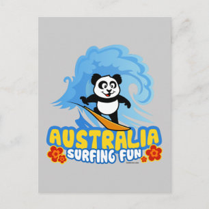 Australië Surfing Panda Briefkaart