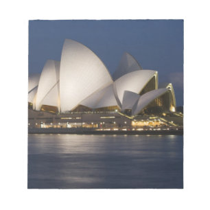 Australië, Sydney. Operahuis 's nachts op Notitieblok